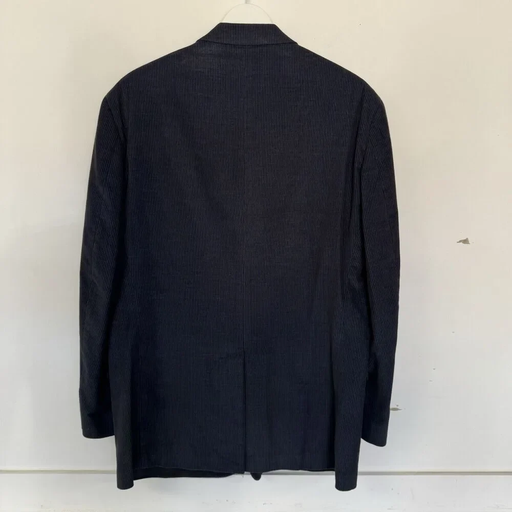 Perry Ellis Sport Coat Blazer Navy Corduroy Suit Jacket Cotton 42 Regular